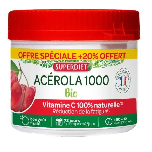 Acérola1000 bio comprimé (60+12) 194.4g
