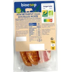 Assortiment lentilles potée sans sel nitrité env. 300g