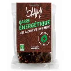 Barre énergétique miel cacao café gingembre 40g