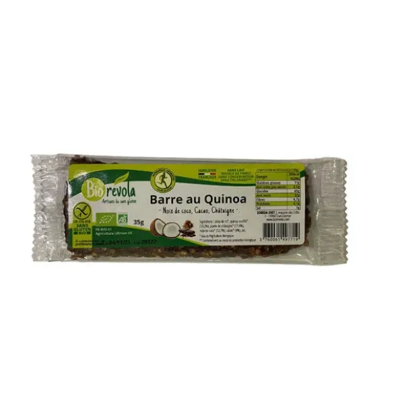 Barre quinoa coco cacao châtaigne 35g
