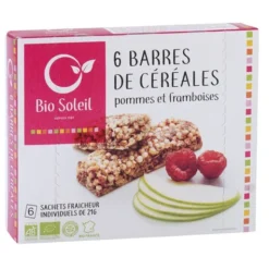Barres de céréales pomme-framboise (6) 125g
