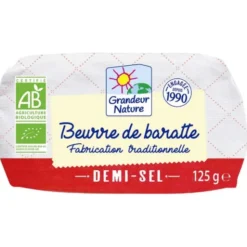 Beurre barrate 1/2 sel moulé 125g