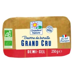 Beurre 1/2 sel non pasteurisé 250g