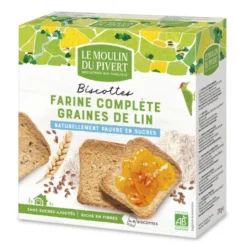 Biscottes complètes graines de lin 270g