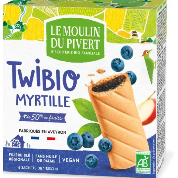 Biscuit fourré myrtille Twibio 150g