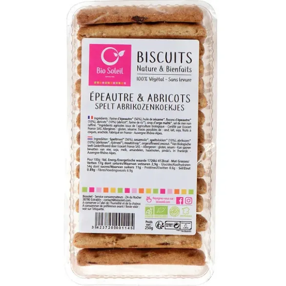 Biscuit épautre-abricot Nature&Bienfaits 250g