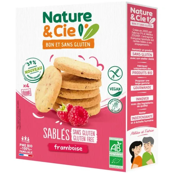 Biscuit sablé framboise (4 sachets de 4 biscuits) 135g