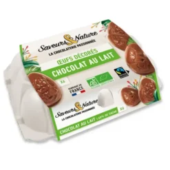 Boite œufs chocolat lait (6) 90g