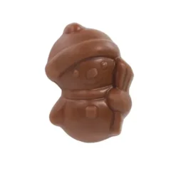 Bonbon bonhomme de neige chocolat au lait et coeur lacté Bio