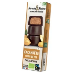 Bouchée choc noir cacahuète sel (3) 45g