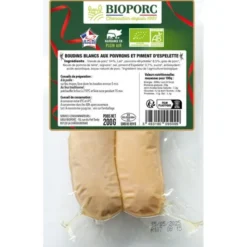 Boudin blanc poivron piment d'Espelette (2) 200g