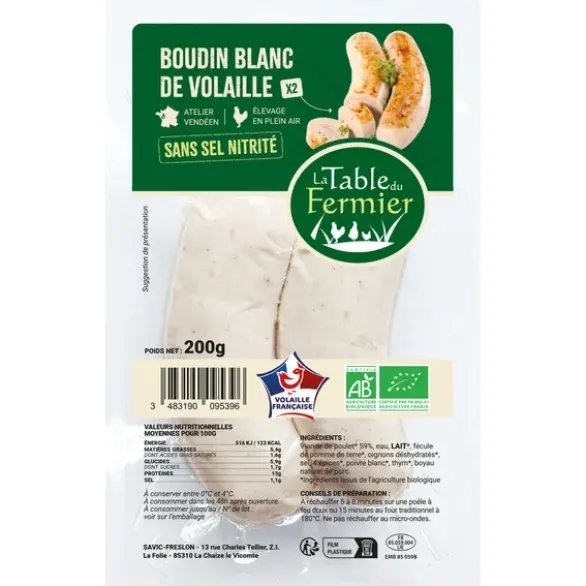 Boudin blanc volaille (2) 200g