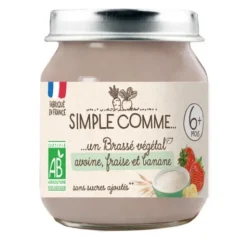 Brassé végétal avoine fraise banane pot 125g