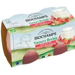 Brebis bicouche fraise rhubarbe 2x125g