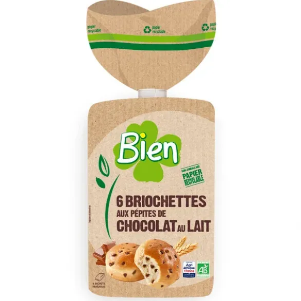 Briochette pépites choc lait (6) 240g
