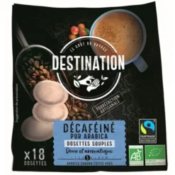 Café dosette décaféiné pur arabica (18) 125g
