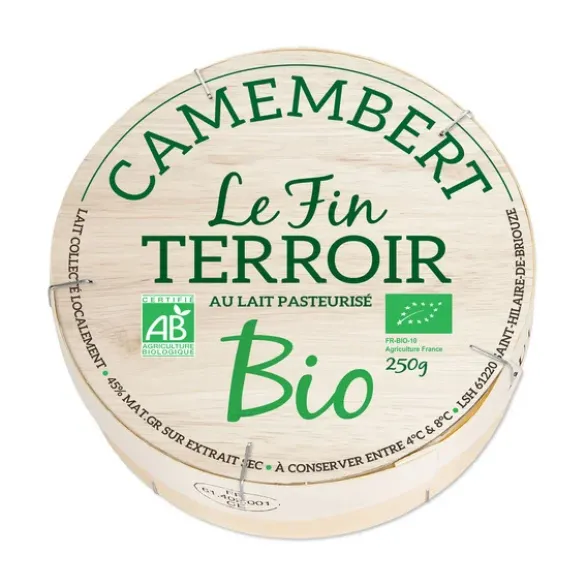Camembert lait pasteurisé 22% MG 250g