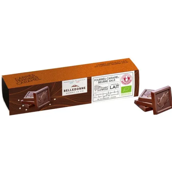 Carré chocolat lait au caramel beurre salé 150g