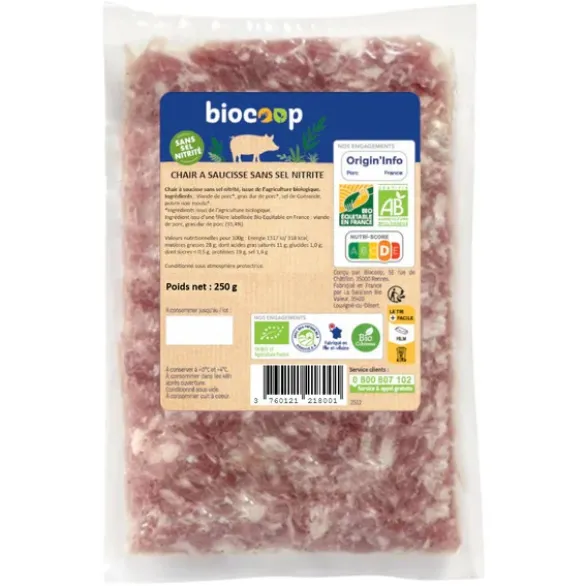 Chair à saucisse s/sel nitrité 250g