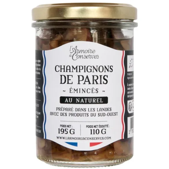 Champignons de Paris émincés 110g net égoutté