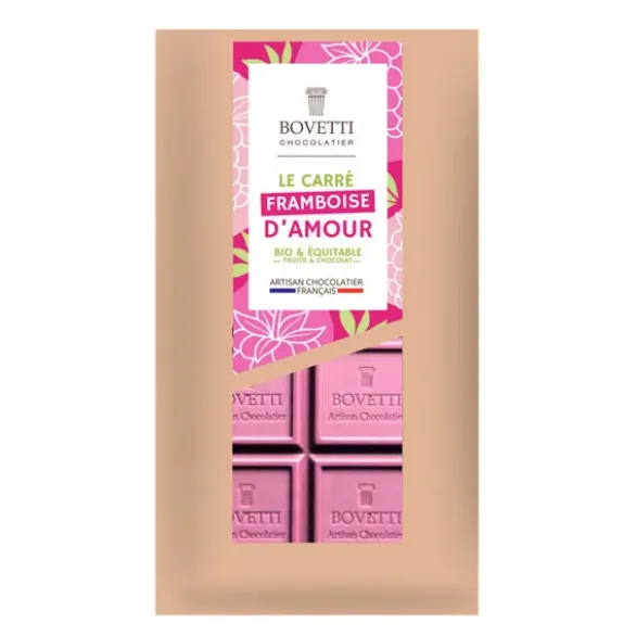 Chocolat blanc à la framboise 80g