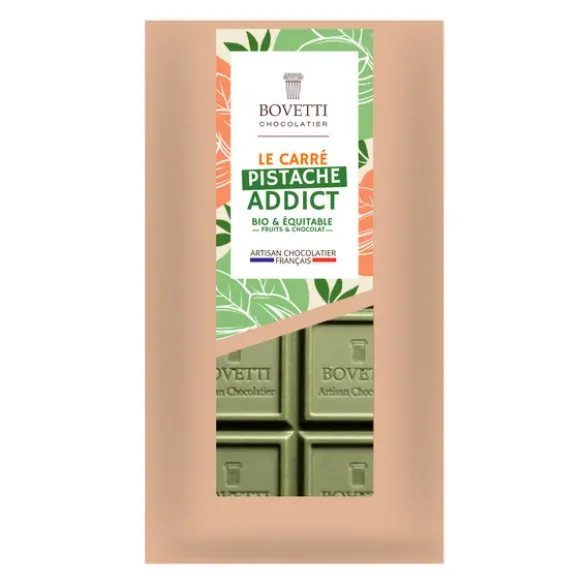 Chocolat blanc à la pistache 80g