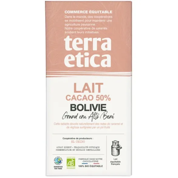 Chocolat lait Bolivie 50% 100g