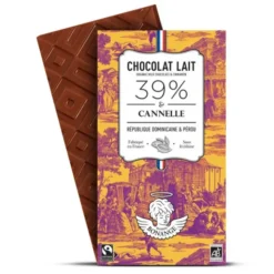 Chocolat lait cannelle 39% 80g