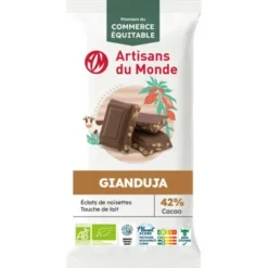 Chocolat lait gianduja noisette 42% 80g