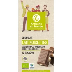Chocolat lait noisette 32% 100g