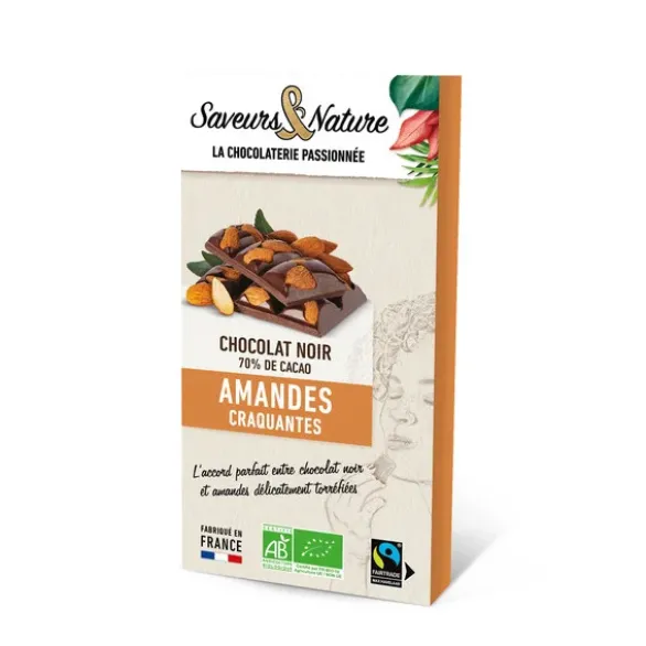 Chocolat noir amande 70% 100g