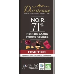 Chocolat noir cajou fr rouges 71% 100g