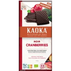 Chocolat noir cranberries 100g