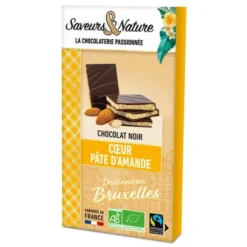 Chocolat noir fourré pâte d'amande 92g