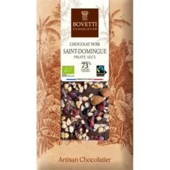 Chocolat noir fruits secs 73% 100g