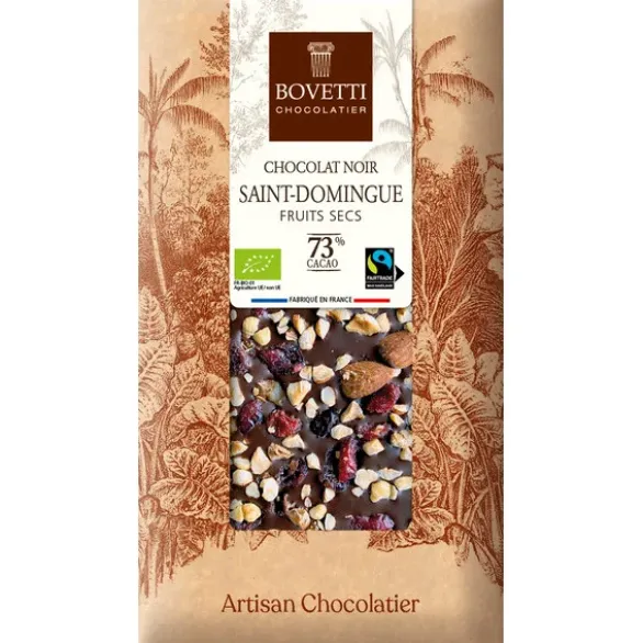 Chocolat noir fruits secs 73% 100g