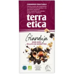 Chocolat noir gianduja avec éclats de noisette 100g