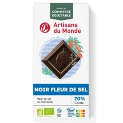 Chocolat noir à la fleur de sel de Guérande 100g