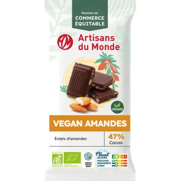 Chocolat vegan amande 47% 80g