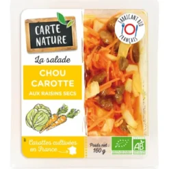 Chou carottes aux raisins secs