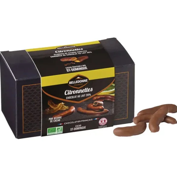 Citronette enrobé chocolat lait 100g