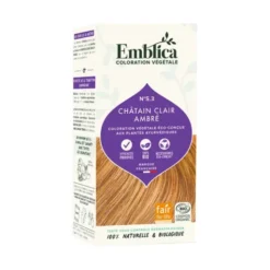 Coloration végétale cheveux châtain clair ambré n°5.3 100g