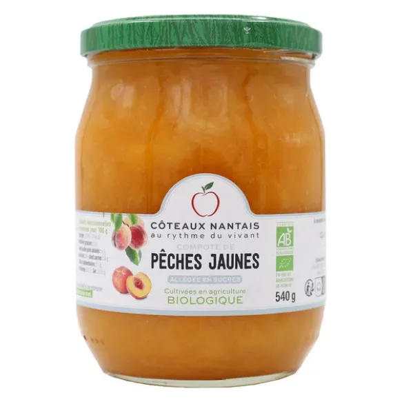 Compote pêche jaune allégée 540g