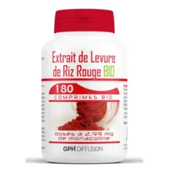 Comprimés extrait de levure de riz rouge (180)