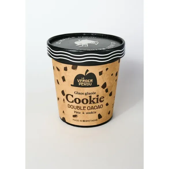 Crème glacée cookie double cacao Pâte à cookie 340g