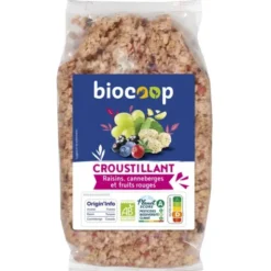 Croustillant raisins, mûres blanches, canneberges & fruits rouges 500g
