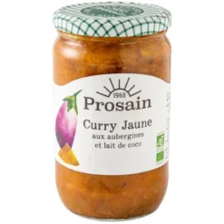 Curry jaune aubergines lait de coco 650g