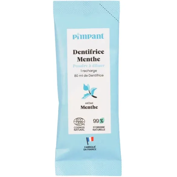 Dentifrice à diluer menthe fluor recharge 8g