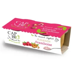 Dessert végétal amande framboise 2x100g