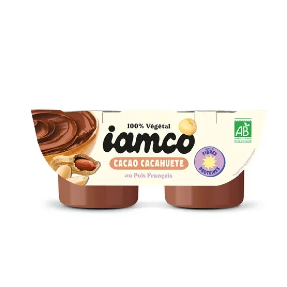 Dessert végétal pois cacao cacahuète 2x90g